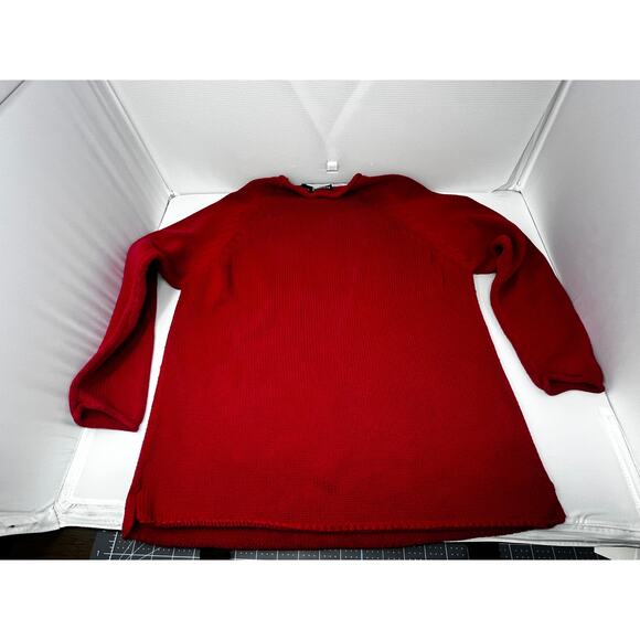 Rebecca Malone Women's Red Sweater Pullover Size Large Pre-Owned - Picture 1 of 5